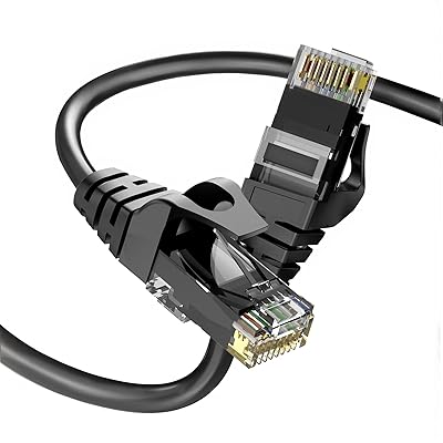 CableGeeker Cat 6/Cat5e Ethernet Cable 10 ft, 10Gbps Snagless Ethernet Cable, 24AWG Pure Copper High Speed Cat6 RJ45 Internet Cable for Computer, Modem, PS5/4, Router, Gaming - 6 Feet in Black