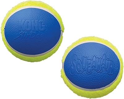 KONG, Squeakair Ultra Balls , Dog Toy Premium Squeak Tennis Balls, Gentle on Teeth, for Large Dogs 2 Pack